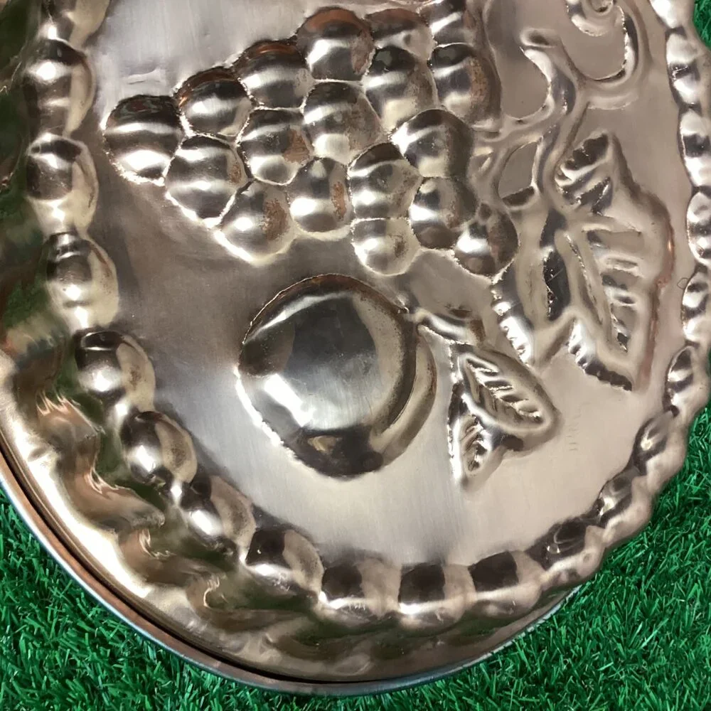 Vintage Oval Copper Cake Mold Large Fruit